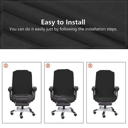 Stretch Spandex Office Chair Covers | Anti-Dirty Computer Seat Cover | Removable Slipcovers for Chairs