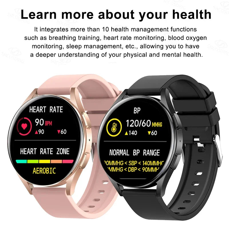 New Smartwatch 6 – HD Full Touch, Blood Pressure & Oxygen Monitoring, Bluetooth Call, Sports Features for Men & Women, Compatible with Android & iOS