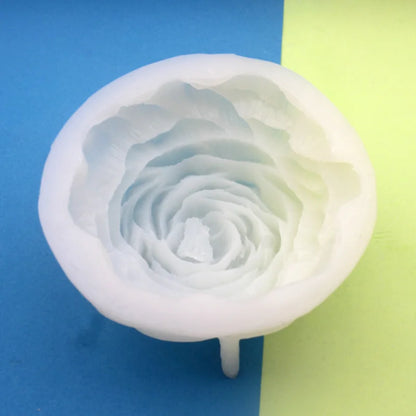 Large Peony Flower Silicone Candle Mold - DIY Handmade 3D Rose Candle, Soap, Plaster, Resin Cake Baking Tool for Home Decoration Gift