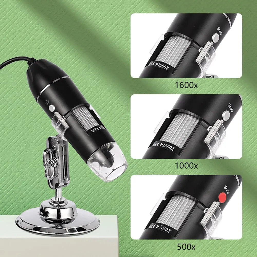 Wireless Digital Microscope: 50X-1000X Magnification, Flexible Stand - Android IOS iPhone PC Compatible, Electronic Stereo WiFi