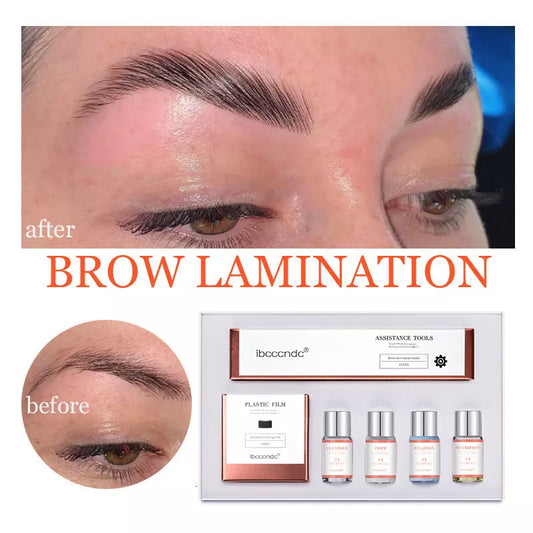 Pro Brow Lift Kit: Perming Eyebrow Lamination with Cling Film - Nutrition Keratin Perming Lotion for Home Use