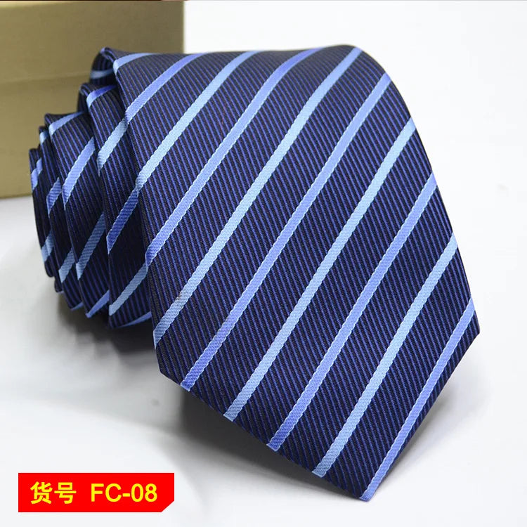 Men's Ties in 67 Styles - Solid, Stripe, and Floral Jacquard Neckties, 7-8cm Wide - Perfect for Daily Wear, Weddings and Gifts