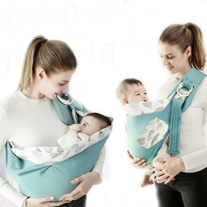 Baby Wrap Sling Carrier | Dual Use Infant Nursing Cover | Mesh Fabric Breastfeeding Carrier | Supports Up To 130 Lbs (0-36M)