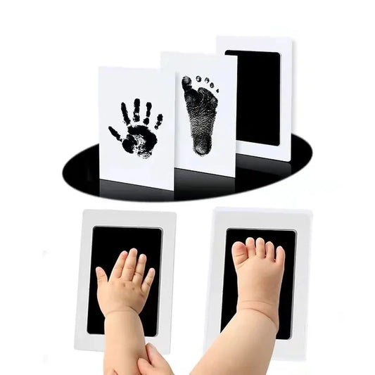 Newborn Baby Hand and Footprint Kit: DIY Ink Pads Photo Frame - Safe, Clean Souvenir Accessories for Baby Shower Gift