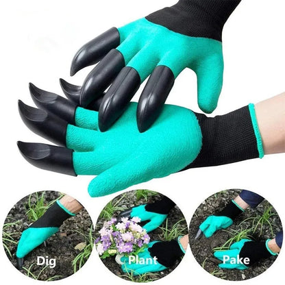 Durable Waterproof Gardening Gloves with Claws - Protective Latex, Prick-proof, Digging, Planting, Home Labor Gloves