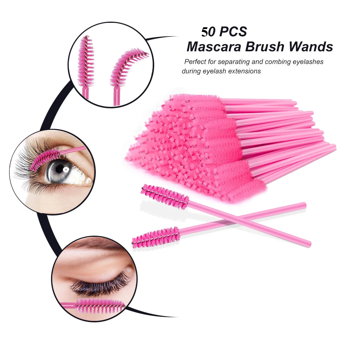 200pcs Disposable Makeup Brushes Set: Mascara Wands, Lip Brushes, Microbrush Applicators - Essential Tools for Eyelash Extension and Eyebrow Makeup