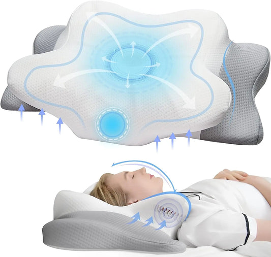 Odorless Orthopedic Pillow for Neck and Shoulder Pain: Memory Foam Ergonomic Sleeping Cervical Pillow by Pulatree