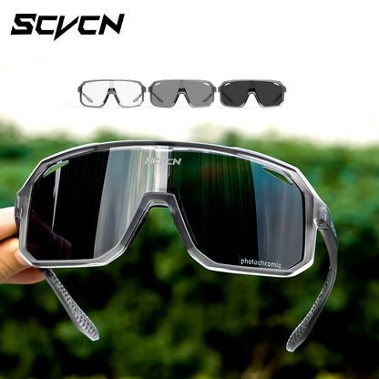 SCVCN Photochromic Cycling Sunglasses UV400 – MTB & Road Bike Goggles for Men & Women