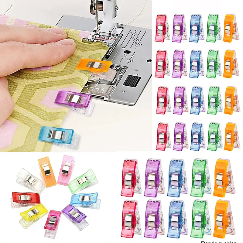 50PCS Colorful Sewing Clips: Multipurpose Plastic Craft Clips for Crocheting, Knitting, and Clothing Safety - Color Binding Clips for Paper