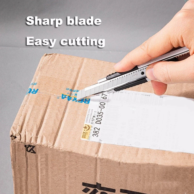 Deli 10pcs/box 18mm Width SK5 Metal Blades - Knife Blade Set for Home, School Supplies, Art & Craft Paper Cutting Utility Tool