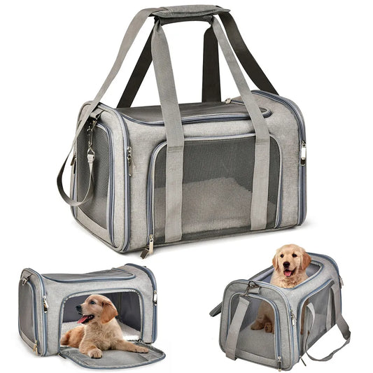 Soft-Sided Dog Carrier Backpack: Airline Approved Pet Travel Bag - Transport for Small Dogs and Cats, Outgoing Adventures