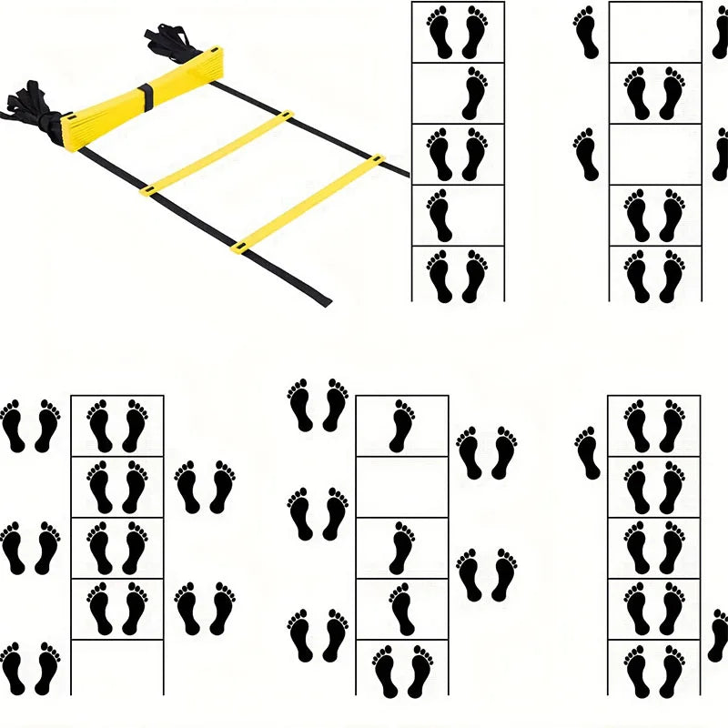 Agility Ladder with Nylon Straps for Speed Training - Sports Flexibility and Football Drill Equipment