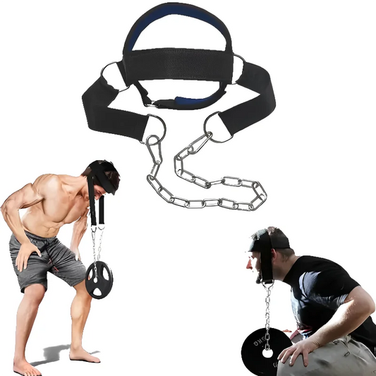 Head and Neck Training Harness - Adjustable Cervical Spine Strap for Strength Exercises, Gym Fitness Weight-Bearing Cap