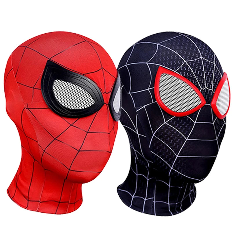 Spiderman Mask – Superhero Miles Morales and Peter Parker Cosplay Helmet, Spider-Man Halloween Costume Props for Adults