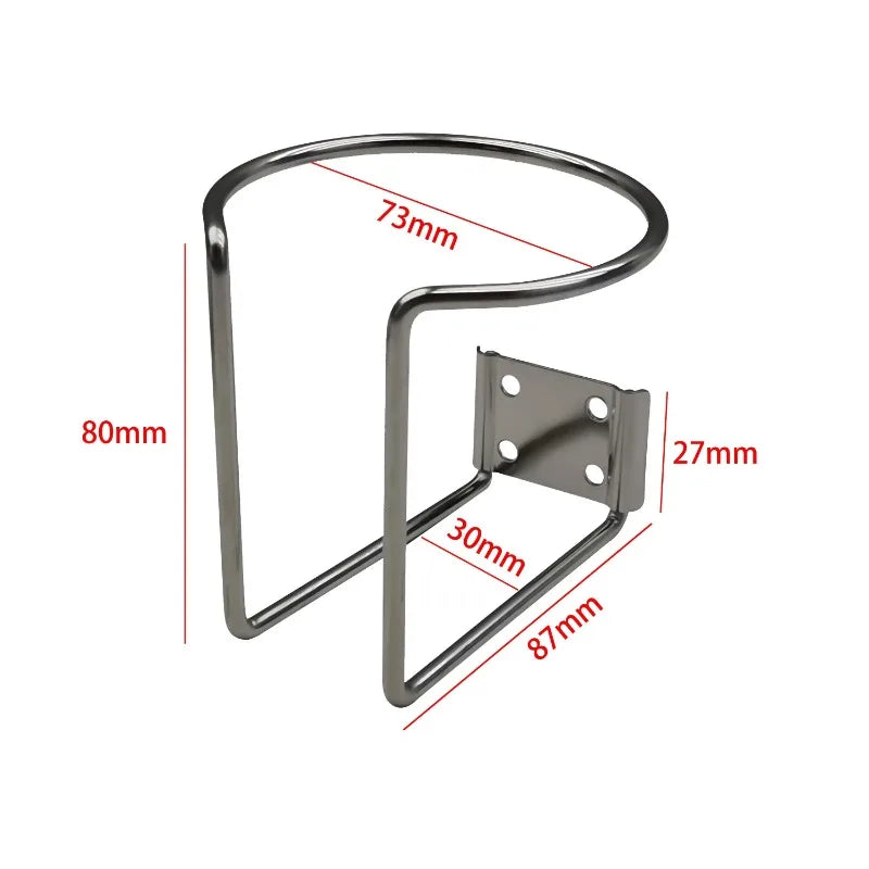 Universal Stainless Steel Boat Ring Cup Holder - Durable Drink Holder for Marine, Yacht, Truck, RV, Car Trailer Hardware