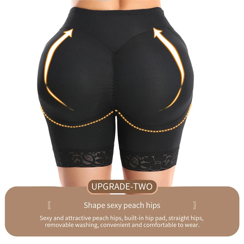 Butt Lifter Shapewear Shorts for Women – Fake Booty Hip Enhancer, Waist Trainer, Belly Control Panties, Body Shaper Fajas