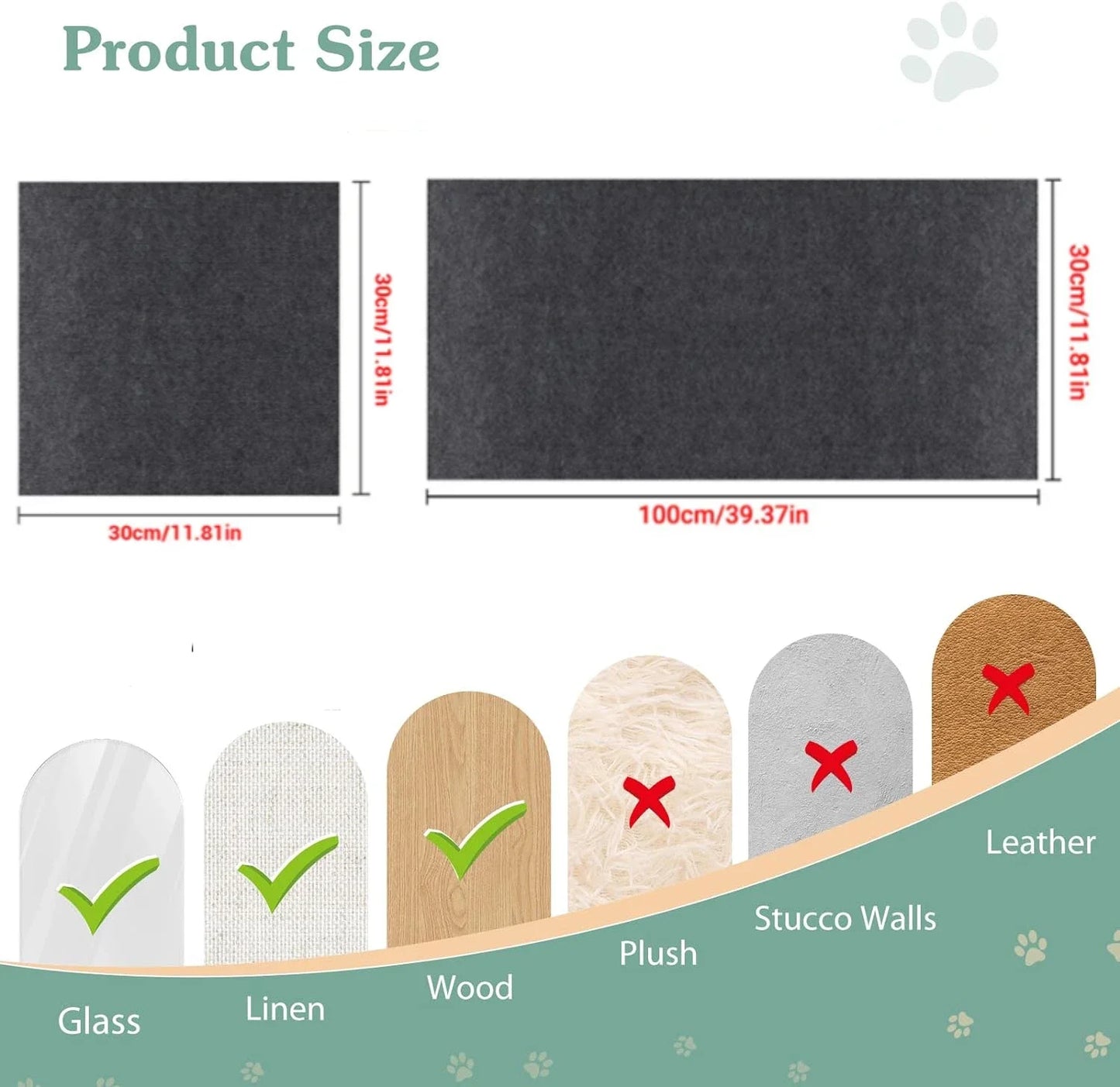 Cat Scratching Mat – Self-Adhesive Trimmable Carpet for Scratching Post and Sofa Protection from Cats