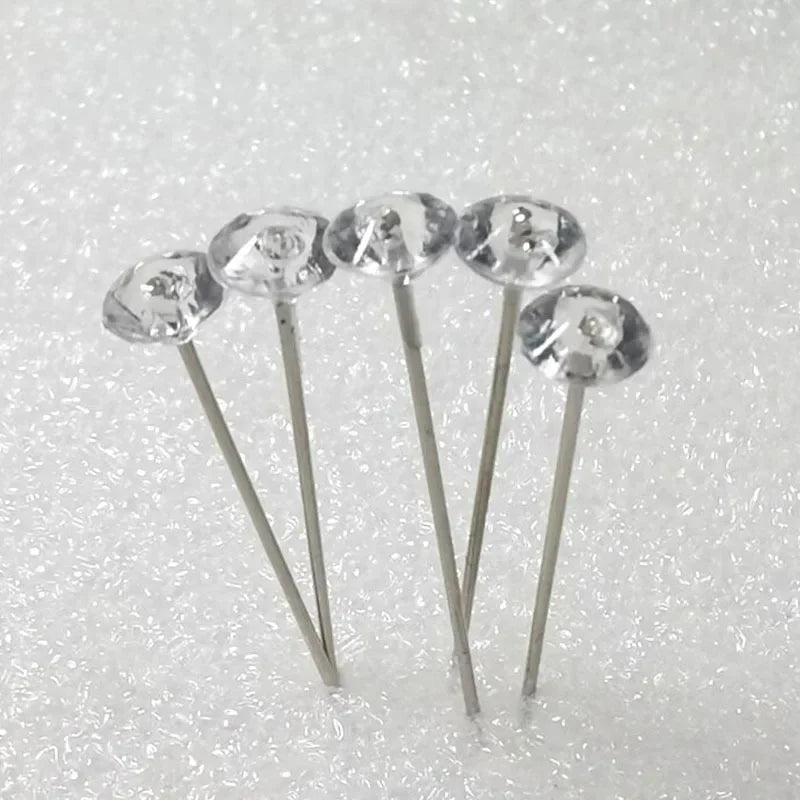 Diamond Big Head Sewing Pins - Corsages, Wedding Bouquets, Stitching Needles, Straight Pins in 1 Box - Apparel Sewing Accessories