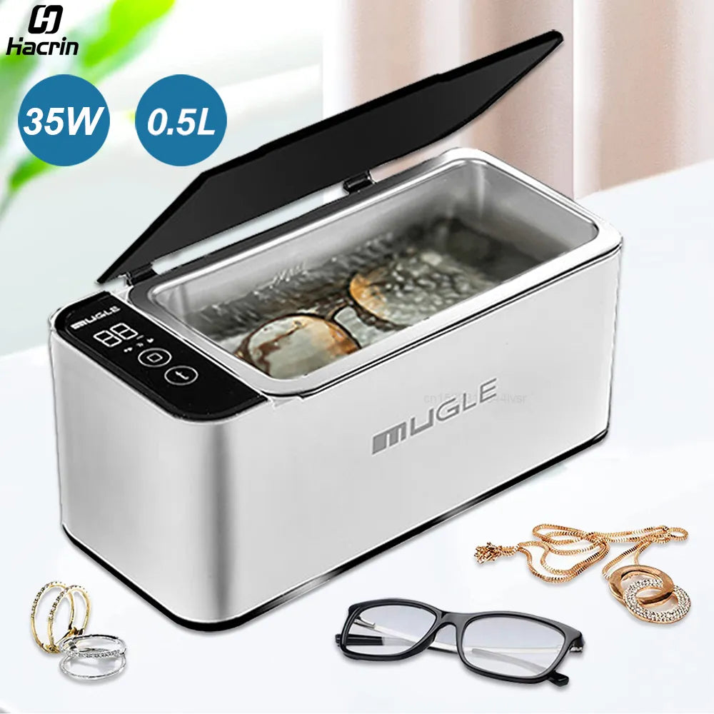 500ML Ultrasonic Cleaner: 35W Ultrasonic Jewelry & Glasses Cleaning Machine - Efficient Ultrasound Washing Bath