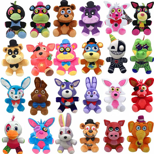 Five Nights at Freddy's (FNAF) Cute Plush Toys - 18 CM Bonnie Bear, Foxy, Cartoon Stuffed Dolls - Freddy Toys for Children - Gifts