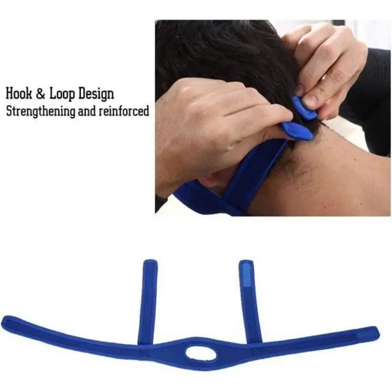 Men's Anti-Snoring Correction Strap - Black Diving Material, Open Mouth Breathing Aid for Improved Sleep