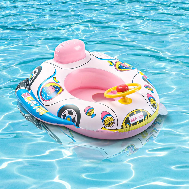 Kid's Swim Ring: Inflatable Pool Toy for Safe Water Fun - Baby Swimming Circle Float for Pool & Beach