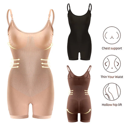 Seamless Women's Bodysuit: Push Up Corset Waist Trainer Trimmer Butt Lifter Body Shaper - Slimming Shapewear with Tummy Control