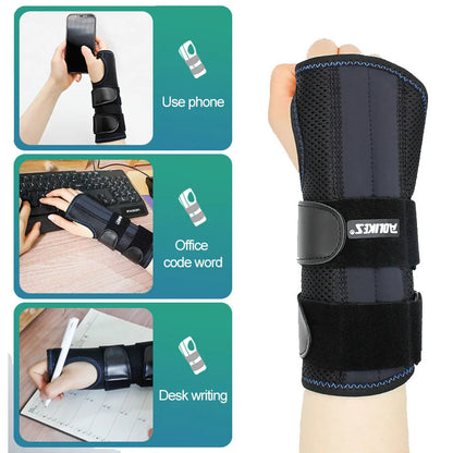 AOLIKES Wrist Brace for Carpal Tunnel Relief | Night Support with 3 Stays, Adjustable Splint