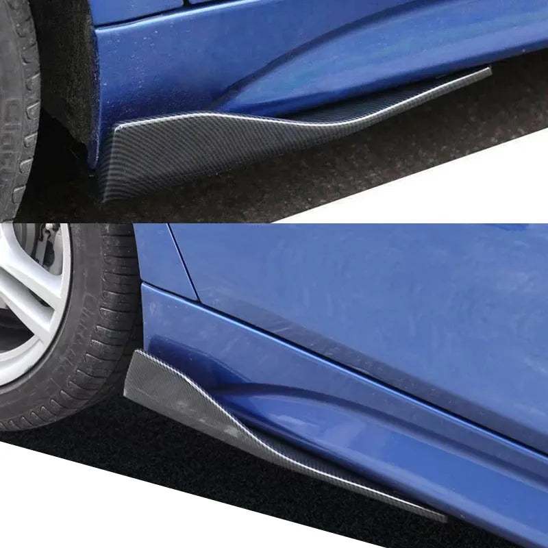 Universal Car Rear Bumper Lip Trim Protector - Side Skirt Cover & Corner Bumper Guards with Screws (1 Pair)