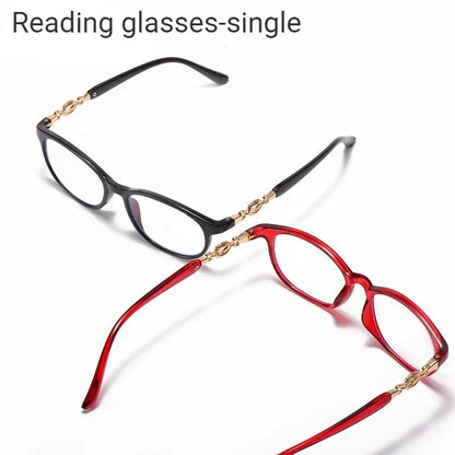 New 3-in-1 Progressive Multifocal Reading Glasses for Women - Anti-Blue Eyeglasses - Easy Far and Near Vision Correction from +1.0 to +4.0