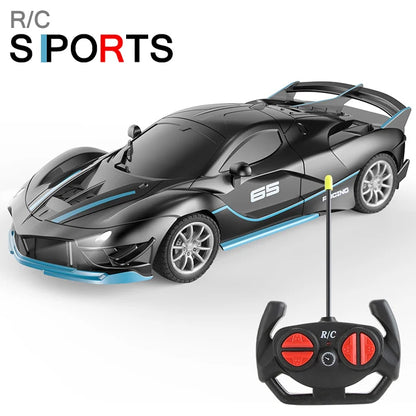 1/18 Scale RC Sports Car with LED Light - 2.4G Radio Remote Control, High-Speed Drifting Vehicle, Racing Toy for Boys and Girls