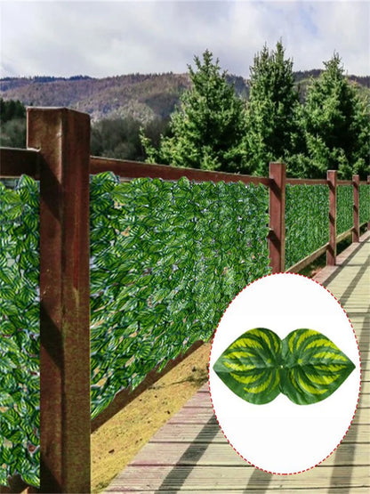 Artificial Leaf Privacy Fence Roll | Outdoor Garden Backyard Balcony Screen | Landscaping Wall | Enhance Outdoor Privacy