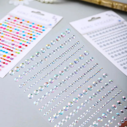 Music Festival Party Face Jewelry Decoration: Rhinestone Crystal Kids Toys DIY Diamond Stickers - Eye Makeup Self-adhesive Nail Stickers