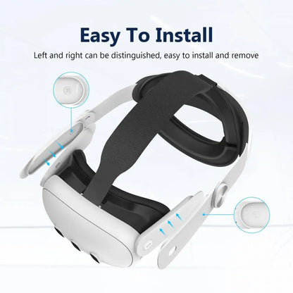 Upgrade Adjustable Head Strap for Quest 3: Replacement Headband Elite Strap Headwear for Oculus Quest 3 VR Accessories