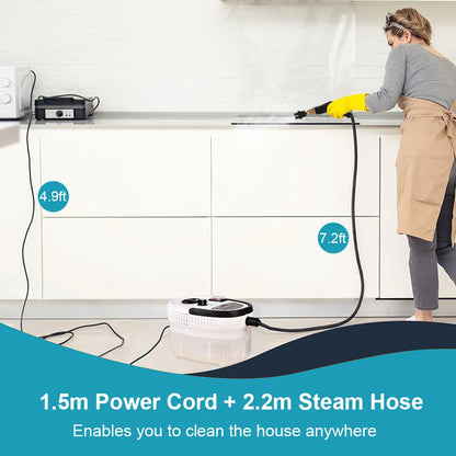 2500W High Pressure Steam Cleaner: Handheld High Temperature Steam Cleaner for Home, Kitchen, Bathroom, Car Cleaning