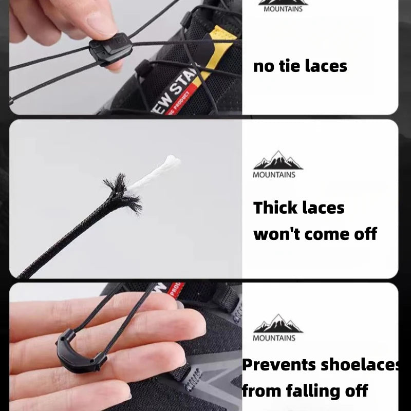 No-Tie Round Shoe Laces | Quality Tennis and Running Sneakers Shoelaces for Adults and Kids | Available in Black and White