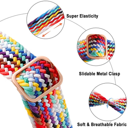 Nylon Strap for Apple Watch Ultra 2 – 49mm, 45mm, 44mm, 41mm, 40mm, 38mm Elastic Braided Loop Bracelet for Series 9, 8, 7, 6, SE, 5, 4