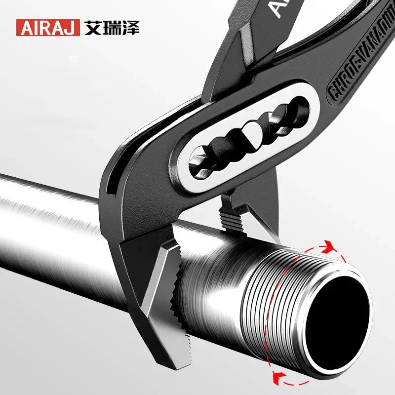 AIRAJ Multifunctional Adhesive Pump Pliers - 8/10/12 Inch, Quick Release Water Pipe Pliers, Industrial Grade Electrician Tool