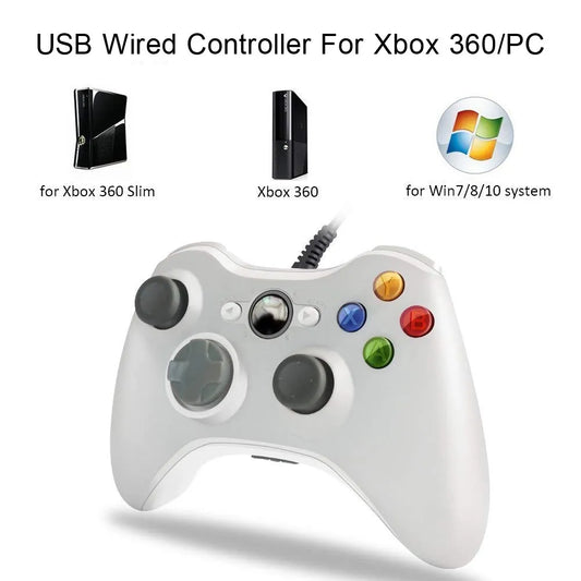 USB Wired Controller for Xbox 360 and 360 Slim, Gamepad Joystick for Microsoft Xbox 360 Console, PC Windows 7/8/10/11