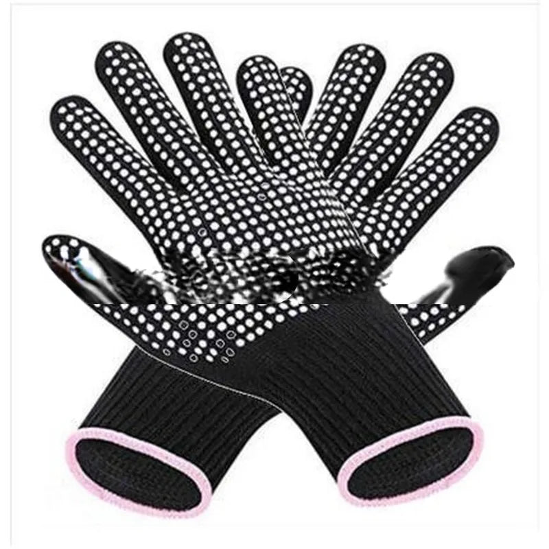 New Double-Sided Hair Straightener Curling Tong: Heat-Resistant Hairdressing Finger Gloves - Salon Tools for Hair Styling