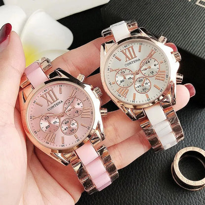 Luxury Steel Bracelet Watch for Women - Top Brand Fashion Quartz Ladies Watch, Elegant and Creative Design