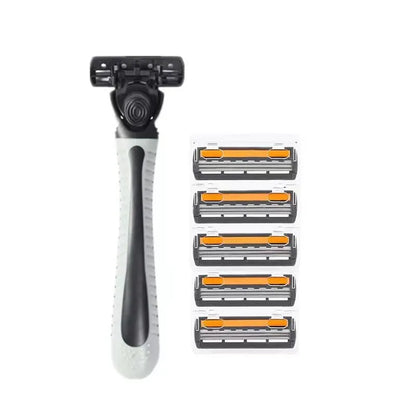 New Design Men's Shaver: Three-Layer Razor with Reusable Imported Blade - Multi-Tool Head Change (Shaver Brand)