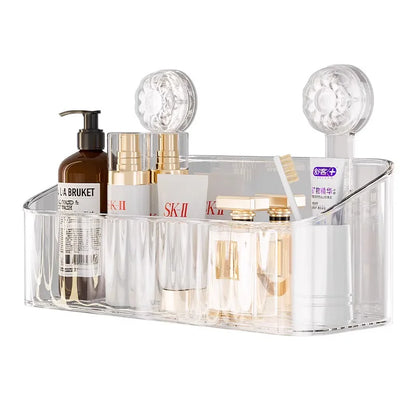 Multi-Functional Bathroom Shelf with Suction Cup - No-Drill Shower Caddy for Shampoo, Conditioner, Soap, and Razors