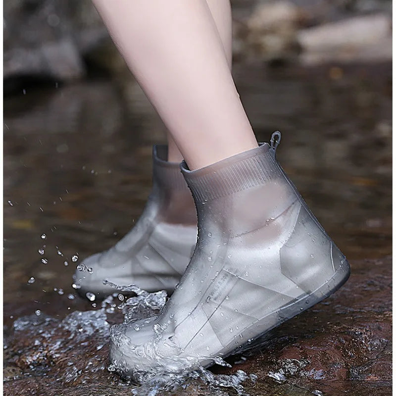 Intensified Reusable Silicone Rain Shoe Cover: Tall Tube Anti-Slip Outdoor Boot Cover for Waterproof Protection - Cubre Calzado Impermeable