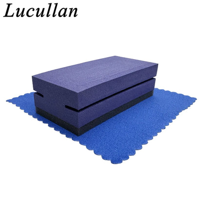 Lucullan Purple Ceramic Coating Applicator Kit - Includes Dark Blue Suede Cloths, Perfect for Car Ceramic Coating