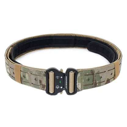 2 Inch Tactical Belt with Quick Release Metal Buckle - MOLLE Laser Men's Belts, Camo