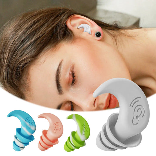 Dive into Silence with Anti-Noise Silicone Earplugs - Perfect for Sleeping, Diving, Surfing, and Swimming Ear Protection