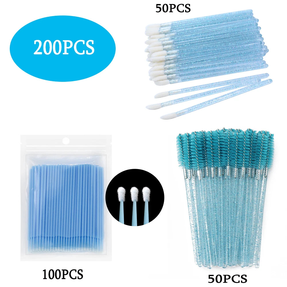 200 Pcs Disposable Makeup Brushes Set: Eyelashes, Eyebrows, Lip Tools - Microbrush Swab Crystal Mascara Wands from Trusted Supplier