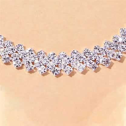 Crystal Cubic Zirconia Anklet Bracelet: Luxury Foot Accessories for Engagement, Wedding & Fancy Sandals