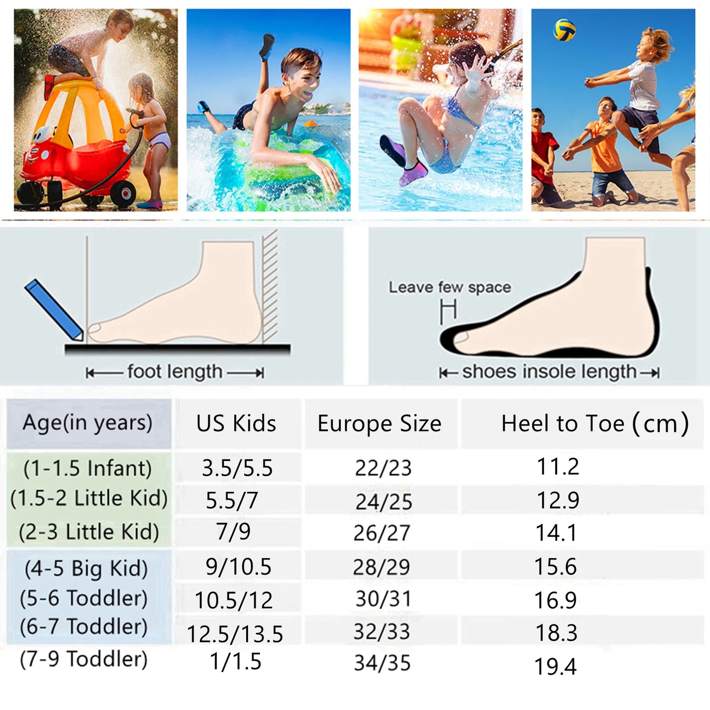 Kids Quick-Drying Aqua Beach Shoes: Girls' Swimming Shoes & Boys' Soft Indoor Slippers - Snorkeling Swim Socks